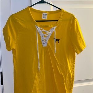 Yellow VS Pink Tie Tee